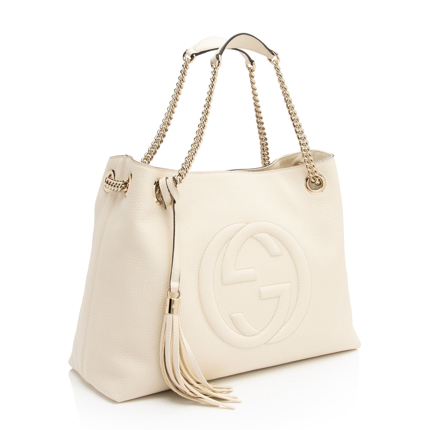 Gucci Soho SHF-vxF1hq Leather White Medium Shoulder Bag