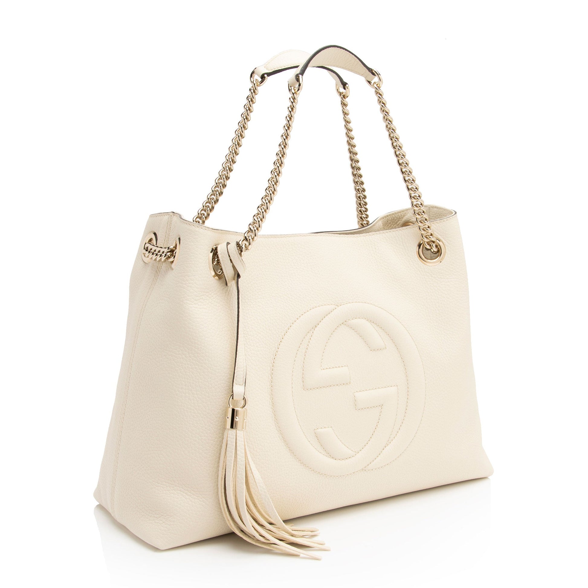 Gucci Soho SHF-vxF1hq Leather White Medium Shoulder Bag