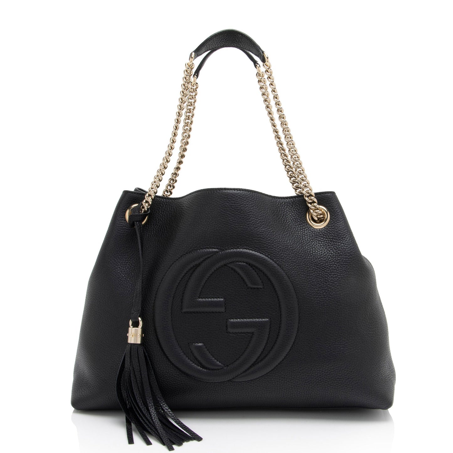 Gucci Soho SHF-KnYFB1 Leather Black Medium Shoulder Bag