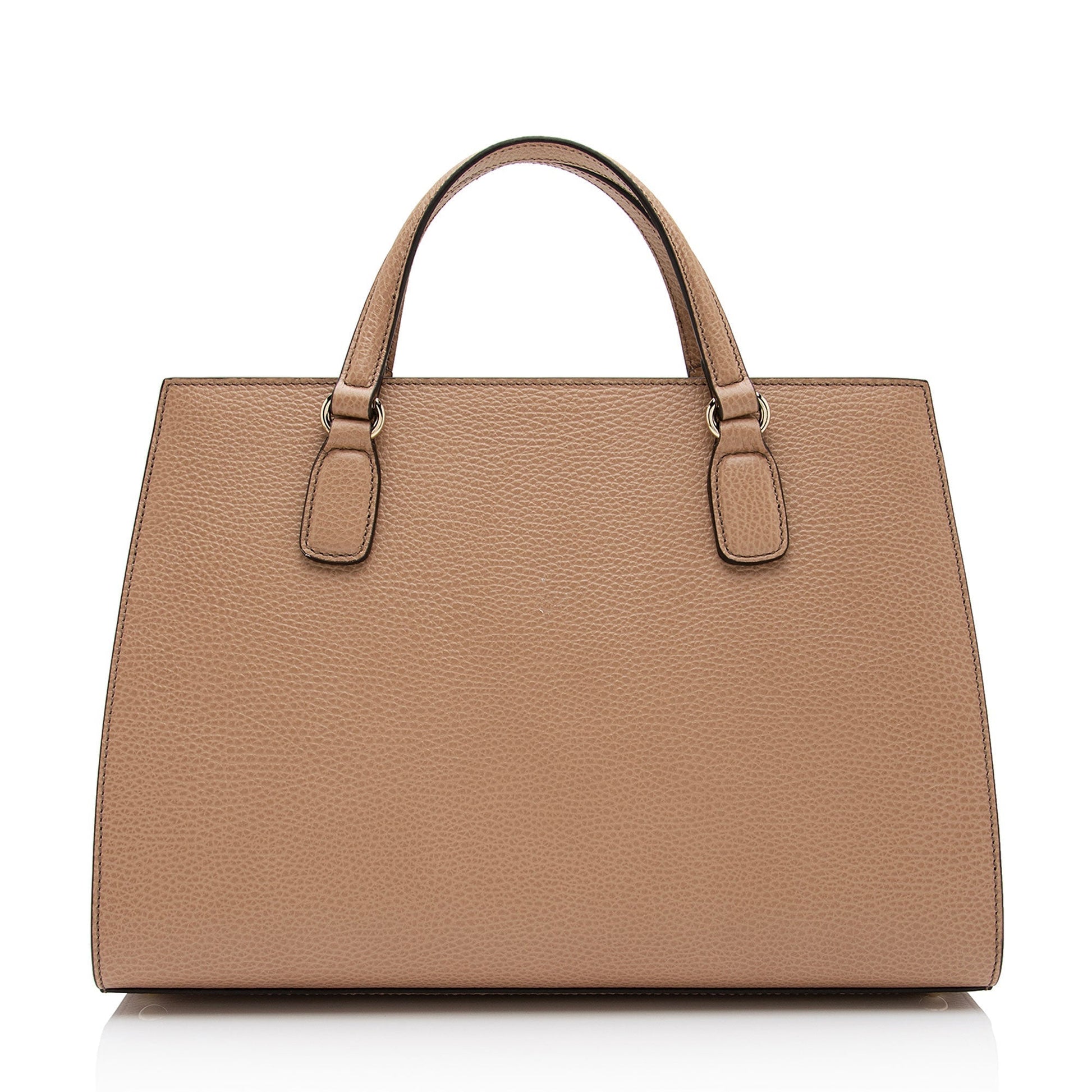 Gucci Soho SHF-auIjxm Leather Beige Medium Top Handle Satchel Bag