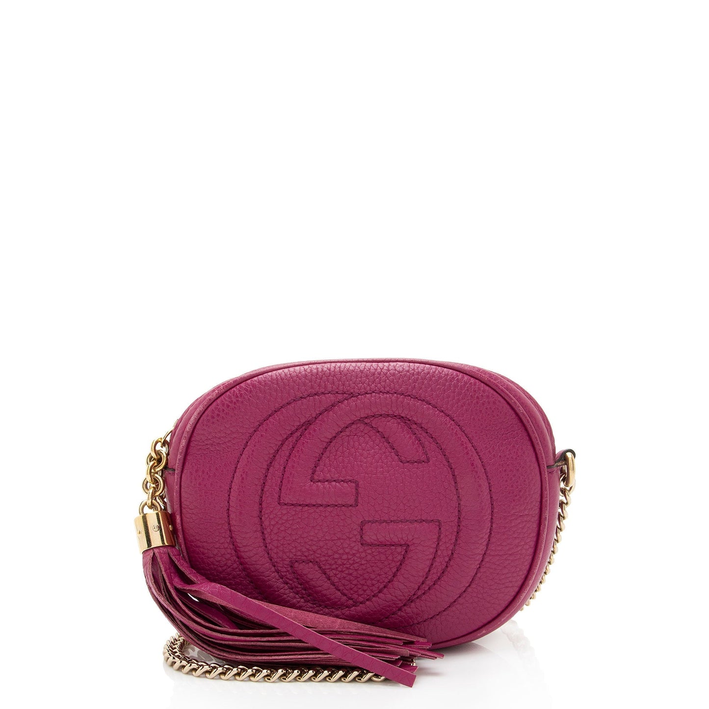Gucci Soho SHF-8kN0JE Leather Pink Mini Chain Crossbody Bag
