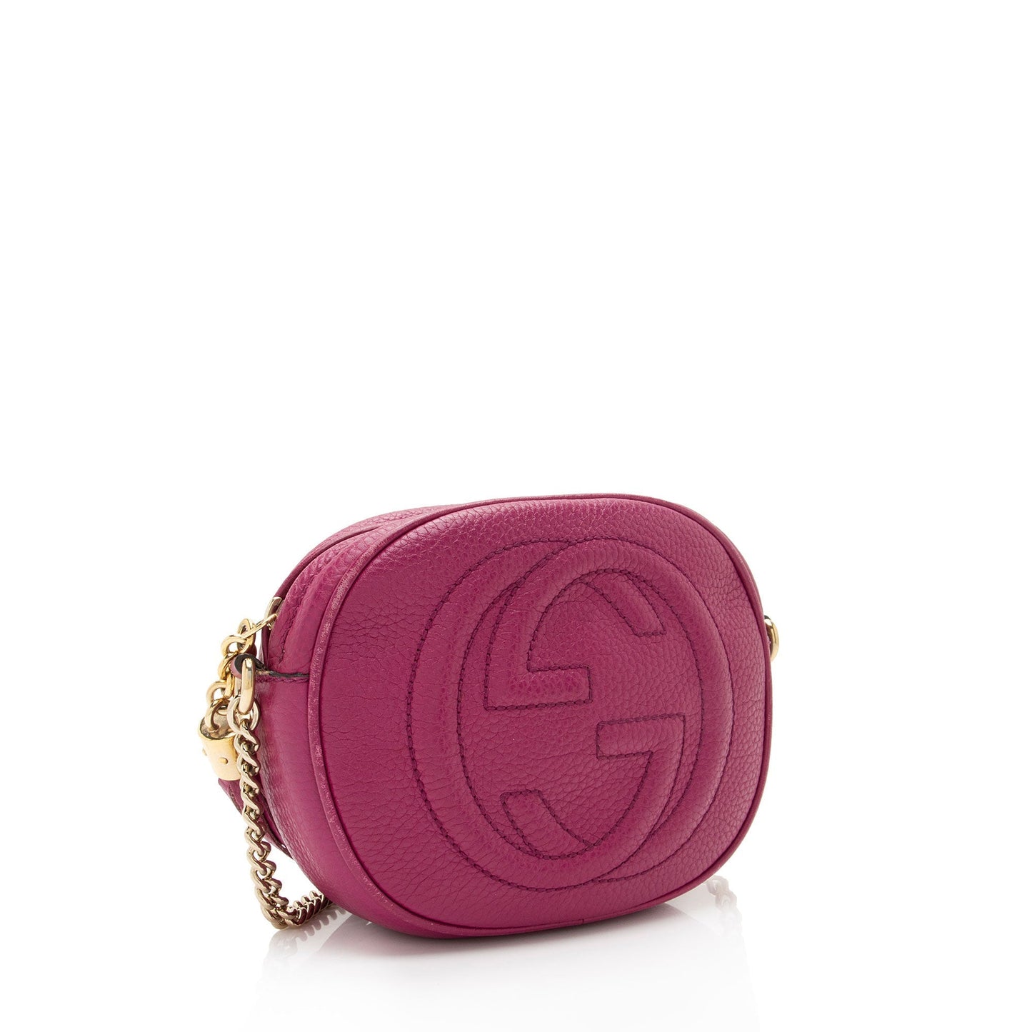 Gucci Soho SHF-8kN0JE Leather Pink Mini Chain Crossbody Bag