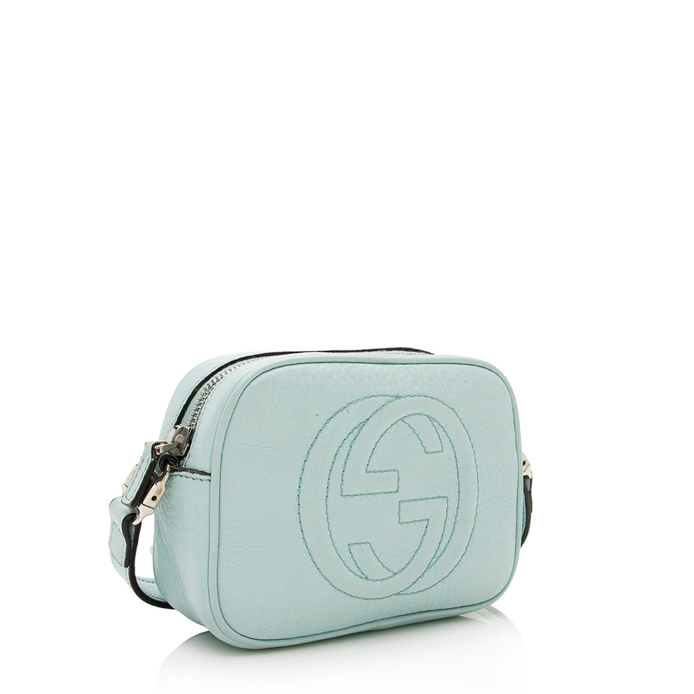 Gucci Soho Messenger SHF Leather Blue Mini Crossbody Bag