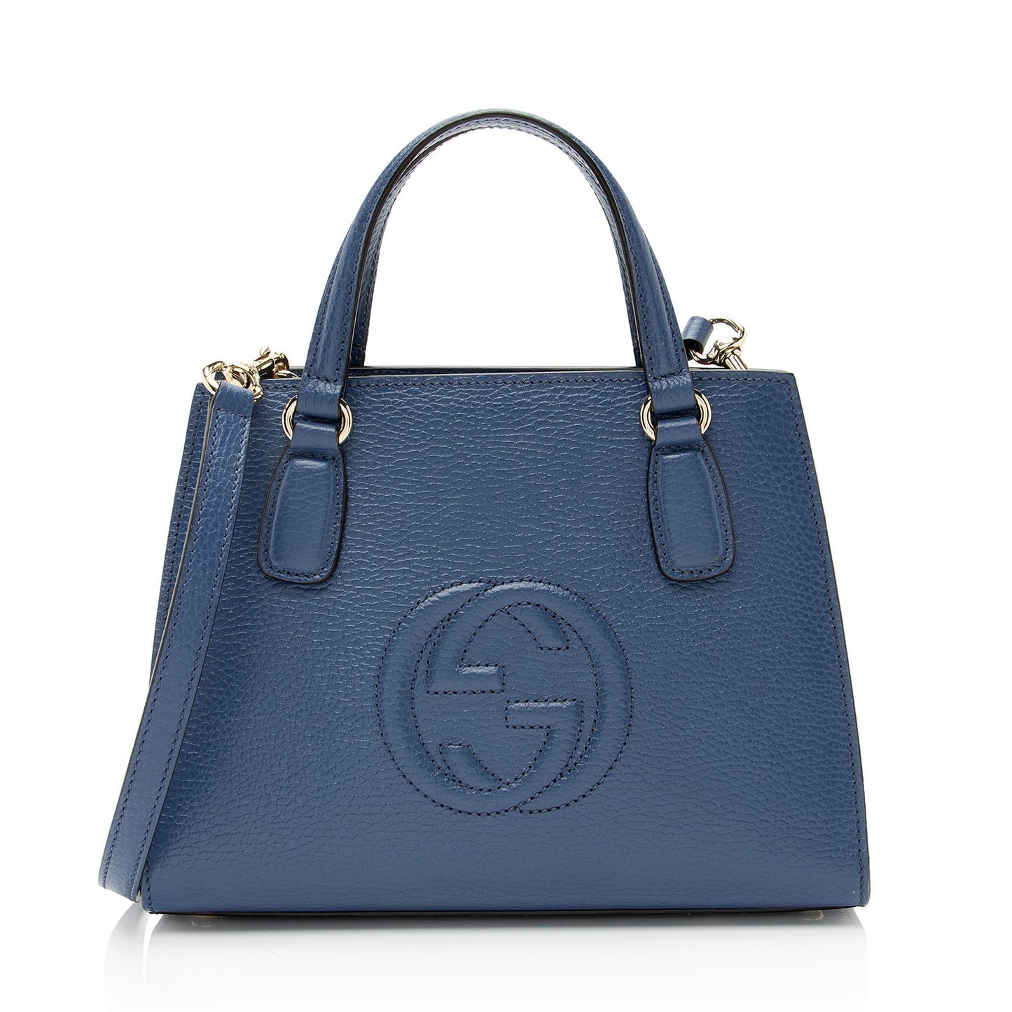 Gucci Soho Leather Blue Small Satchel Bag