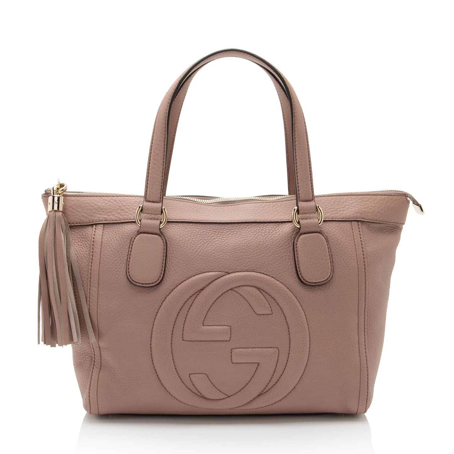 Gucci Soho SHF-SRDP3G Leather Pink Large Top Handle Tote Bag