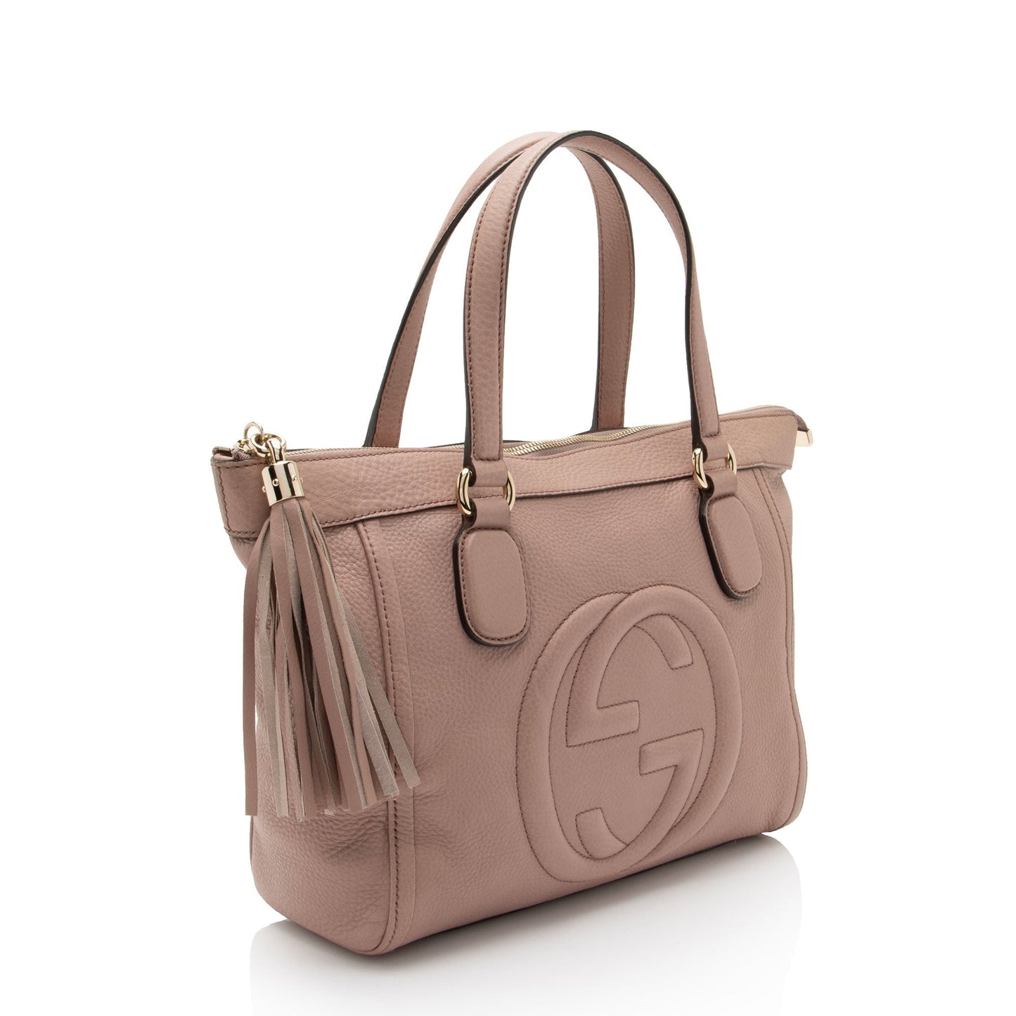 Gucci Soho SHF-SRDP3G Leather Pink Large Top Handle Tote Bag