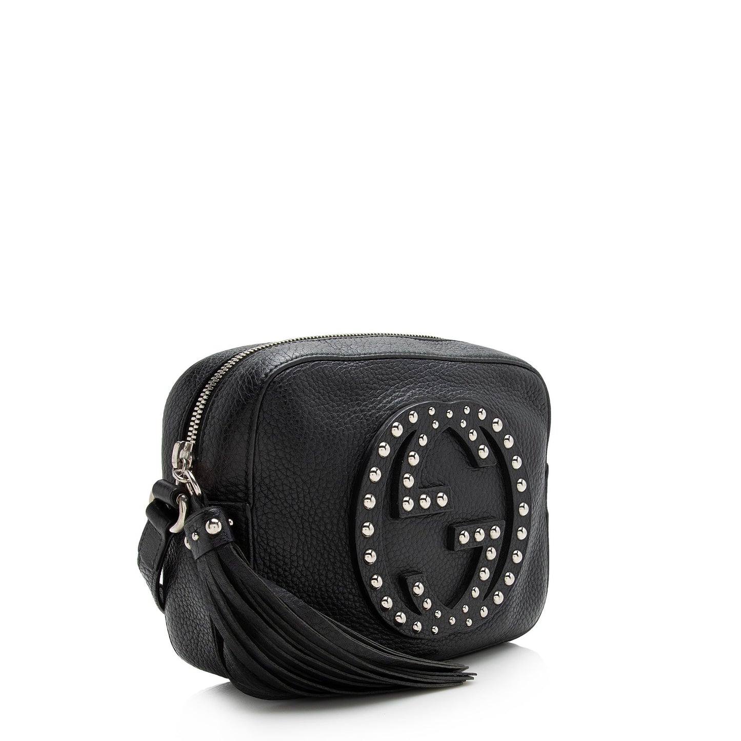 Gucci Soho Studded Disco SHF Leather Black Crossbody Bag