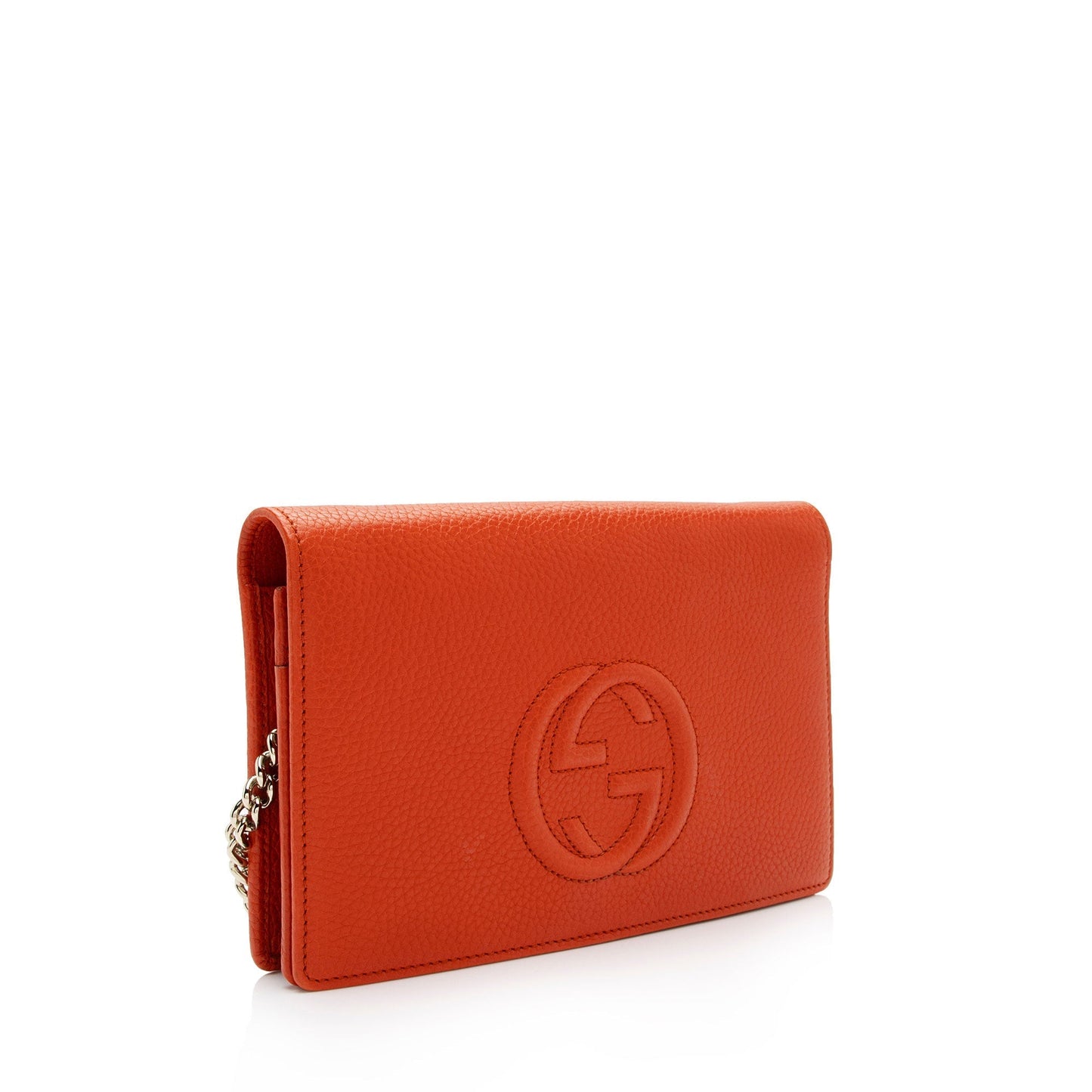 Gucci Soho Wallet on SHF-yMr9LG Leather Orange Chain Crossbody Bag