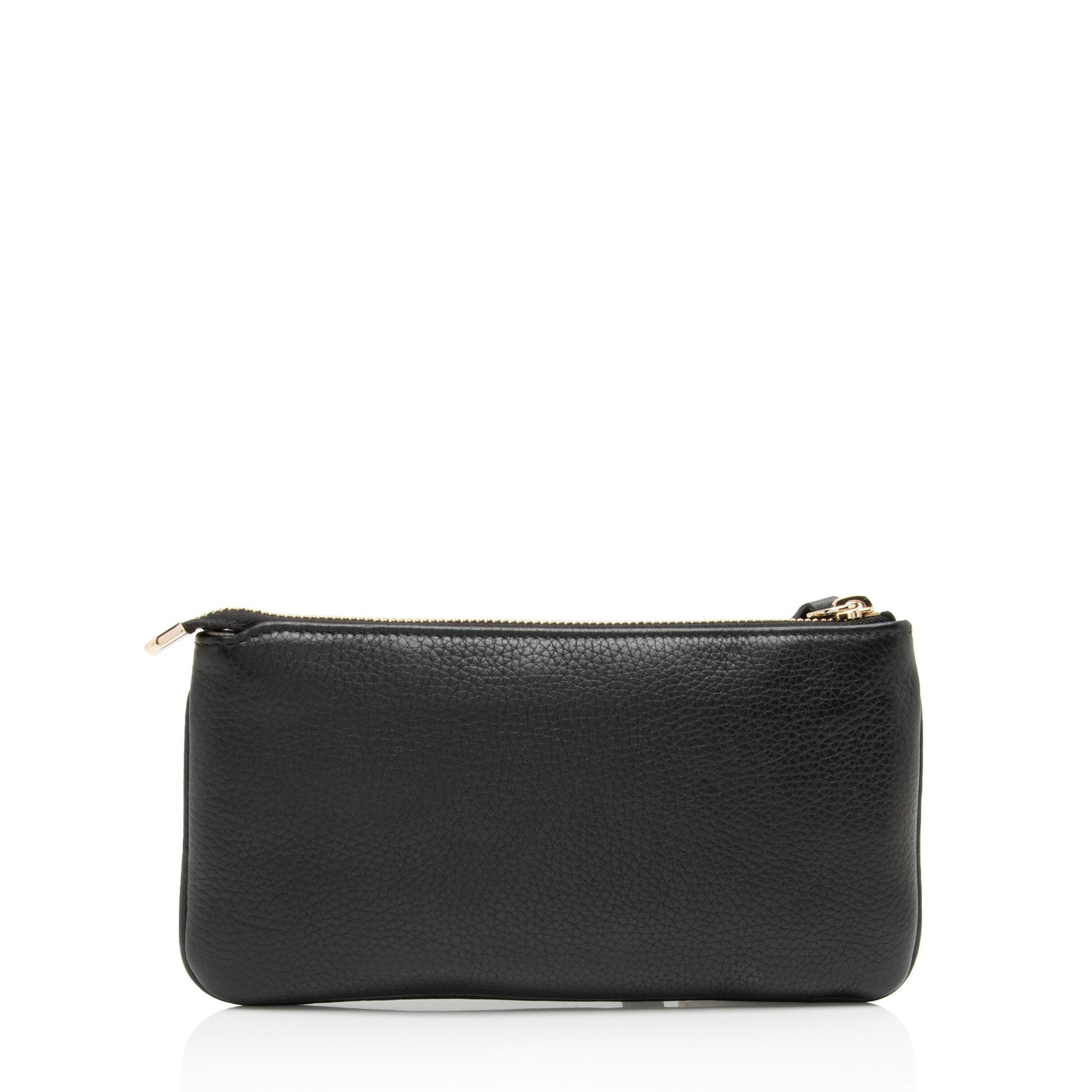 Gucci Soho Wristlet SHF-tCQd7D Leather Black Handbag