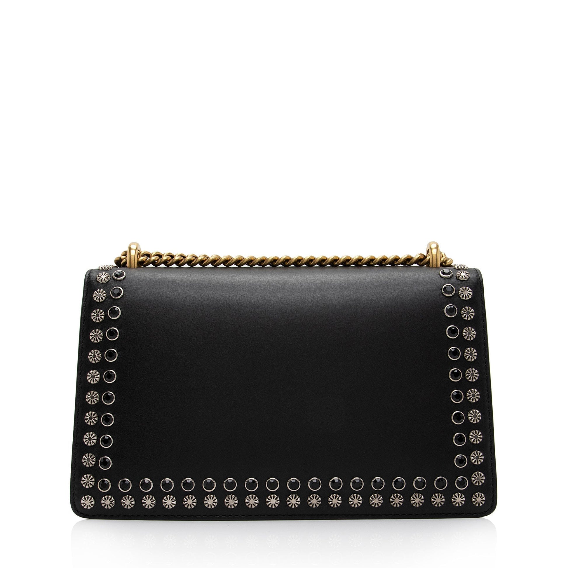 Gucci Studded Dionysus SHF-4mjFWd Leather Black Small Shoulder Bag
