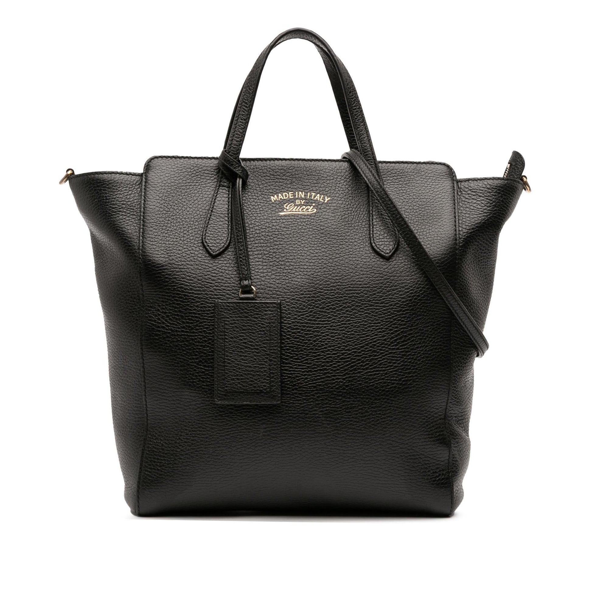 Gucci Swing Convertible Leather Tote Bag