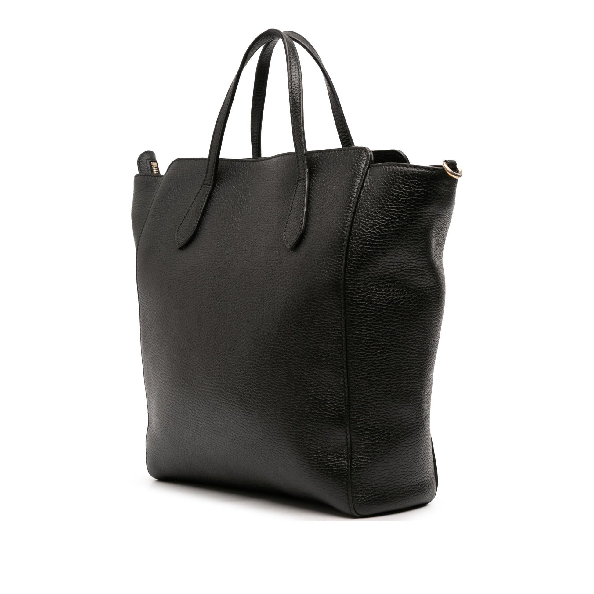 Gucci Swing Convertible Leather Tote Bag