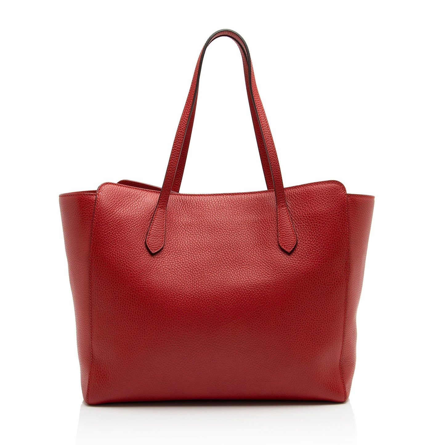 Gucci Swing SHF-uFCCUq Leather Red Medium Tote Bag