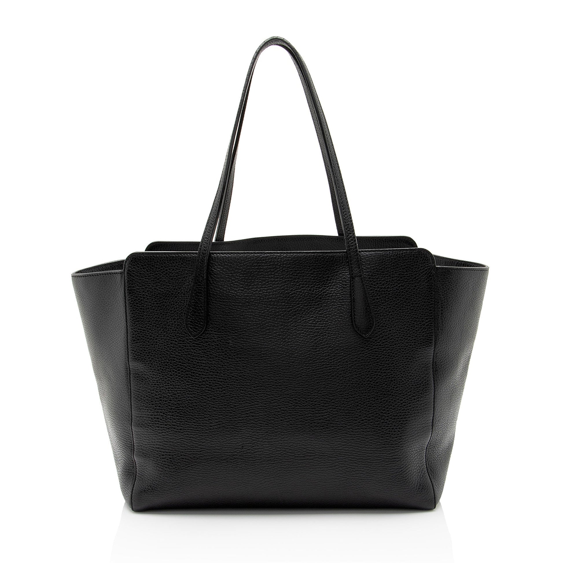 Gucci Swing SHF-b8kgN9 Leather Black Medium Tote Bag