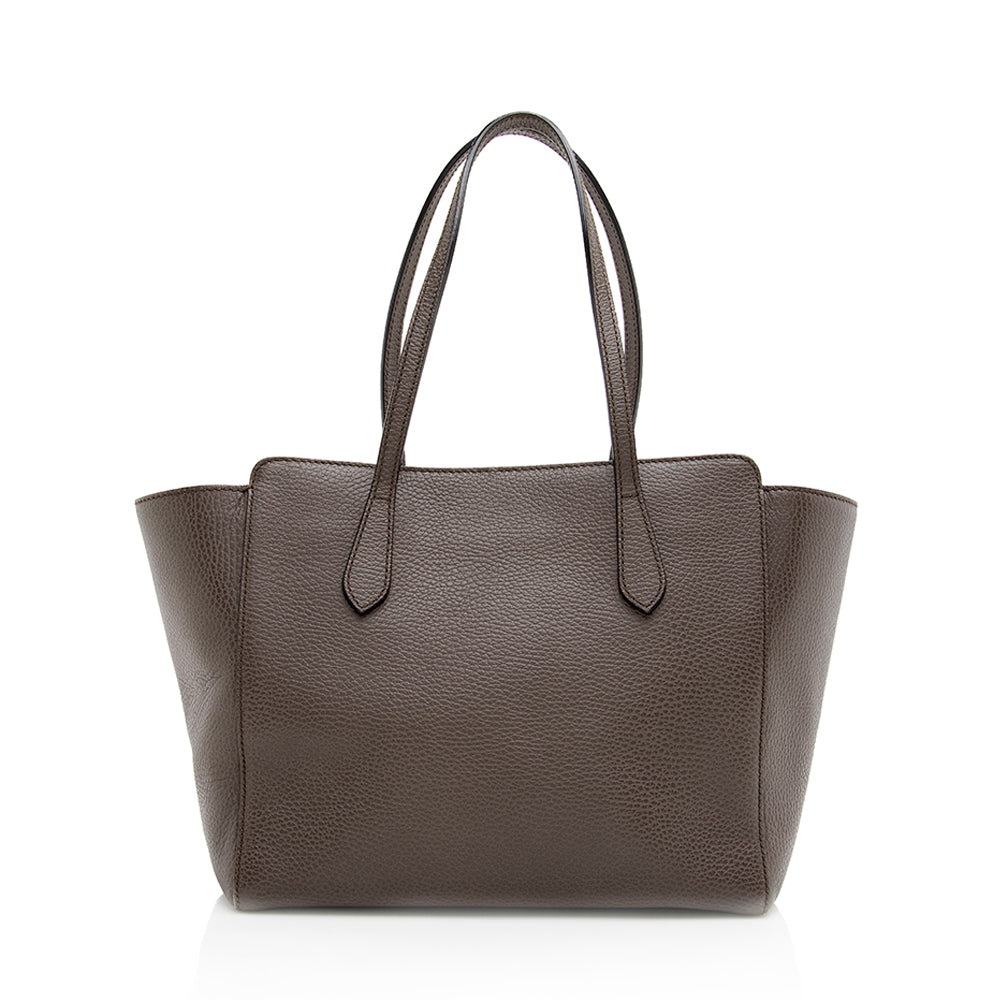 Gucci Swing SHF Leather Brown Small Tote Bag