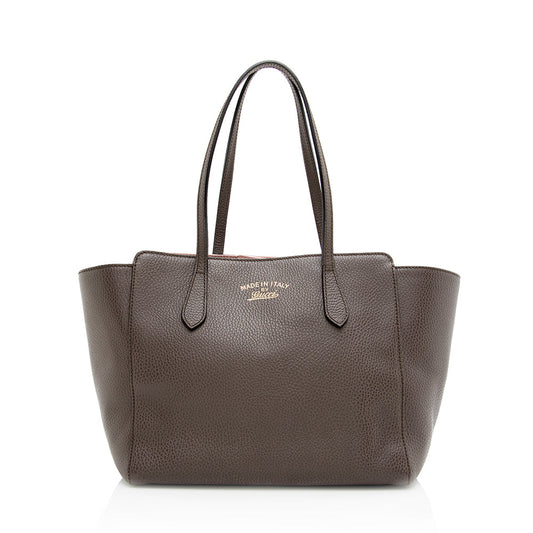 Gucci Swing SHF Leather Brown Small Tote Bag