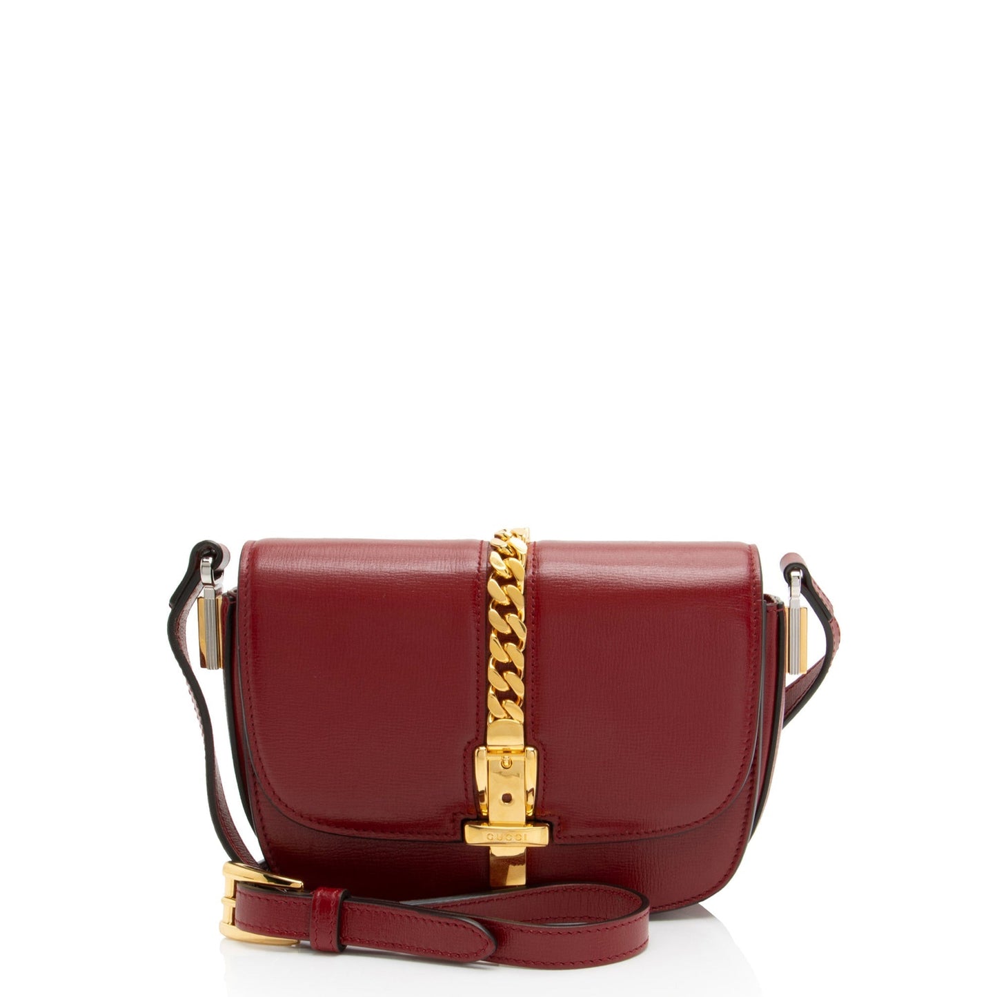 Gucci Sylvie Leather Red Mini Crossbody Bag