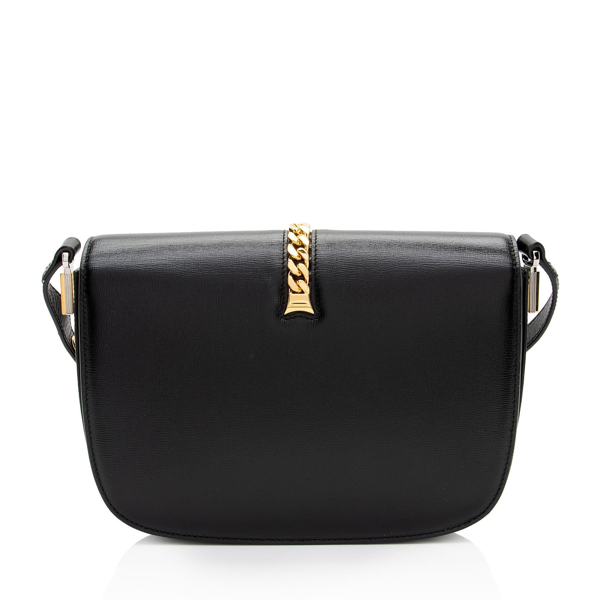 Gucci Sylvie SHF-Dygrqc Leather Black Small Shoulder Bag
