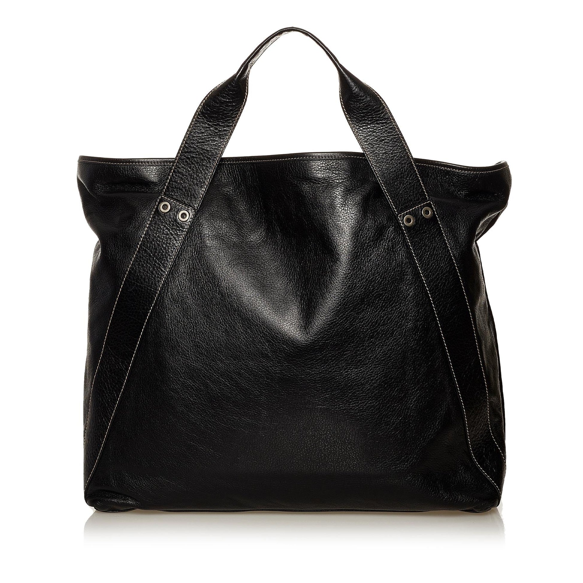 Gucci SHG Leather Calf Black Tote Bag Bag Shg