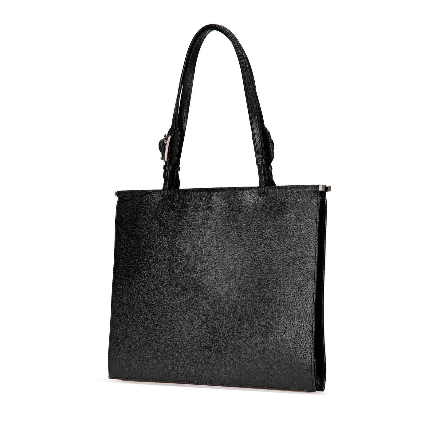Gucci Leather 2 Calf Black Tote Bag