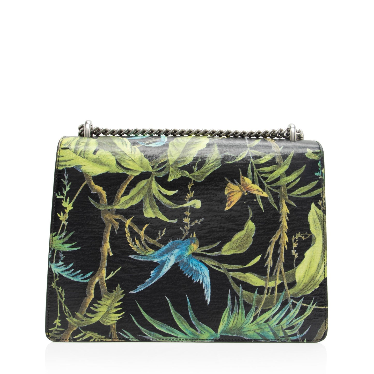 Gucci Tropical Dionysus SHF-oZtKKz Leather Black Green Medium Shoulder Bag