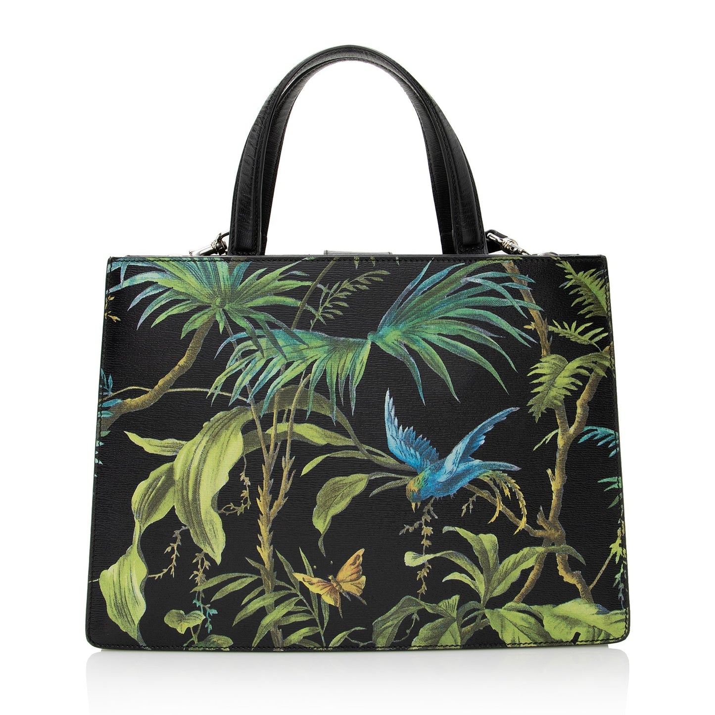 Gucci Tropical Dionysus SHF Leather Black Medium Tote Bag