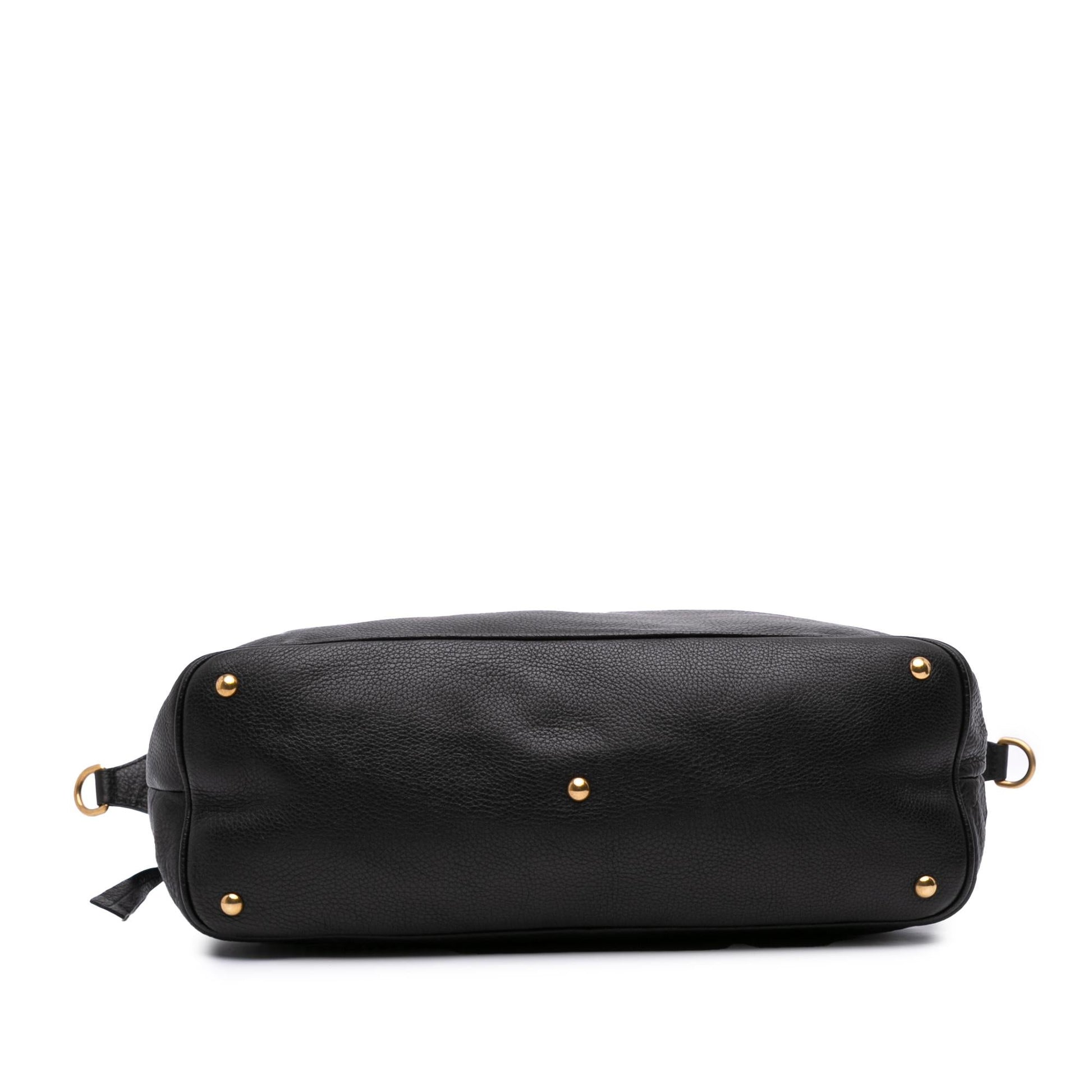 Gucci Twill Leather Travel Bag