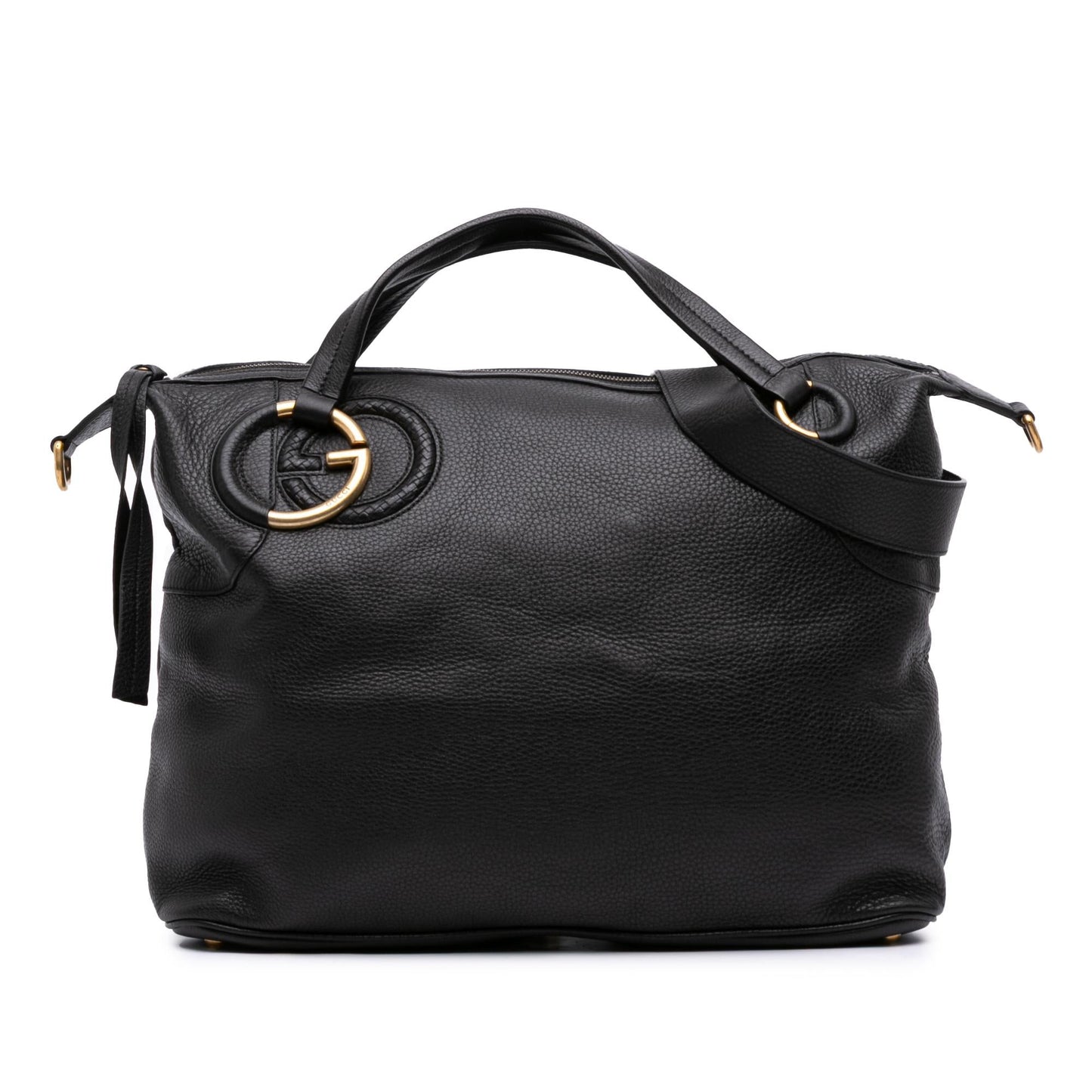 Gucci Twill Leather Travel Bag