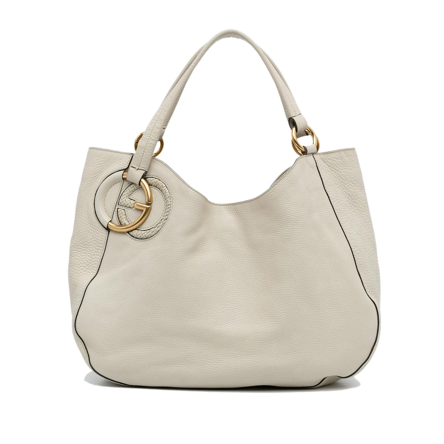 Gucci Twill SHG-6N7GyM Leather Calf White Tote Bag