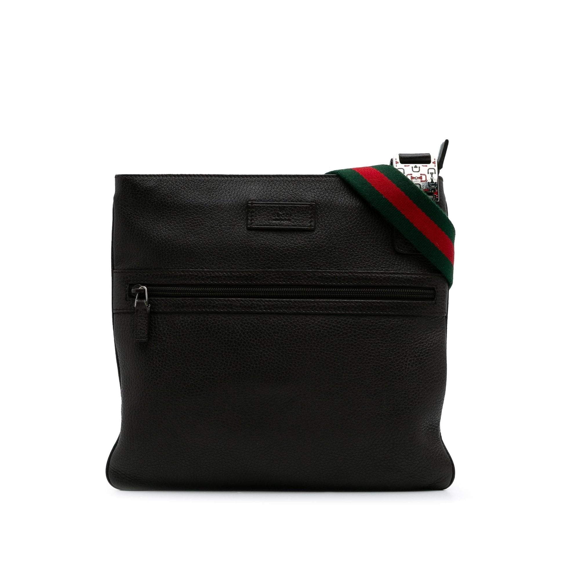Gucci Web Leather Crossbody Bag