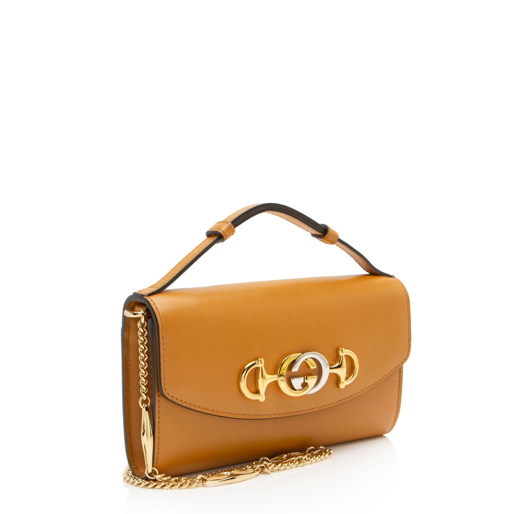 Gucci Zumi Leather Orange Mini Shoulder Bag
