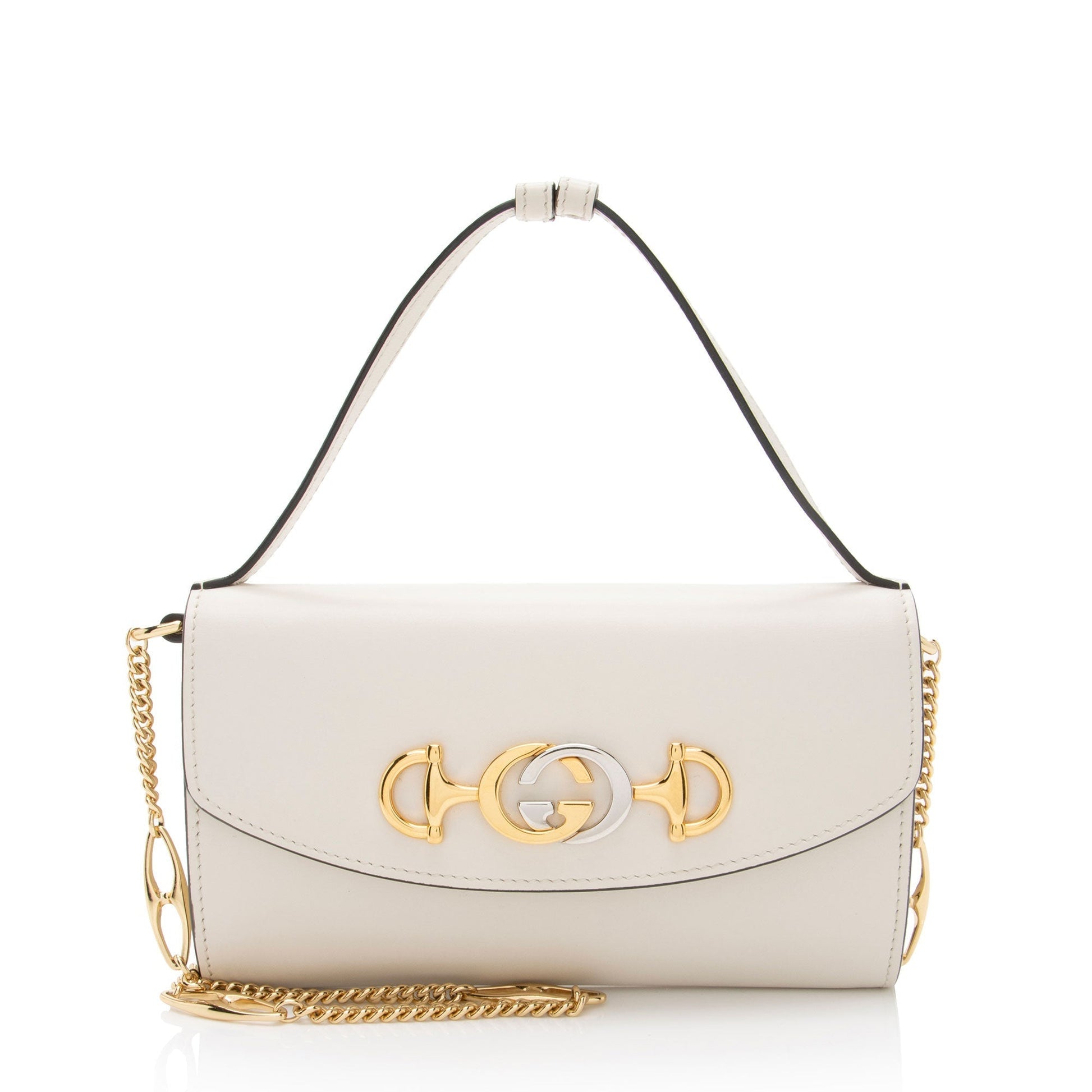 Gucci Zumi Leather White Mini Shoulder Bag
