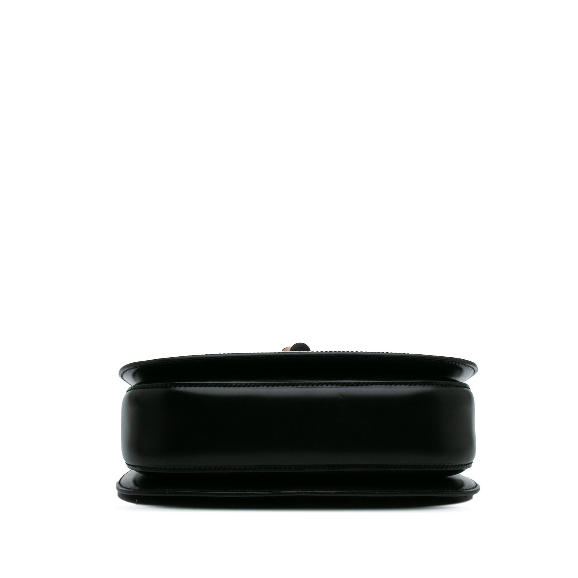 Gucci Limited Edition Acrylic Classic 2 Calf Calfskin Black Medium Satchel Bag