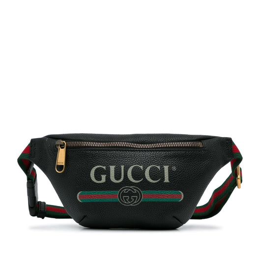 Gucci Belt SHG-5XH9p5 Calf Black Logo Accessory