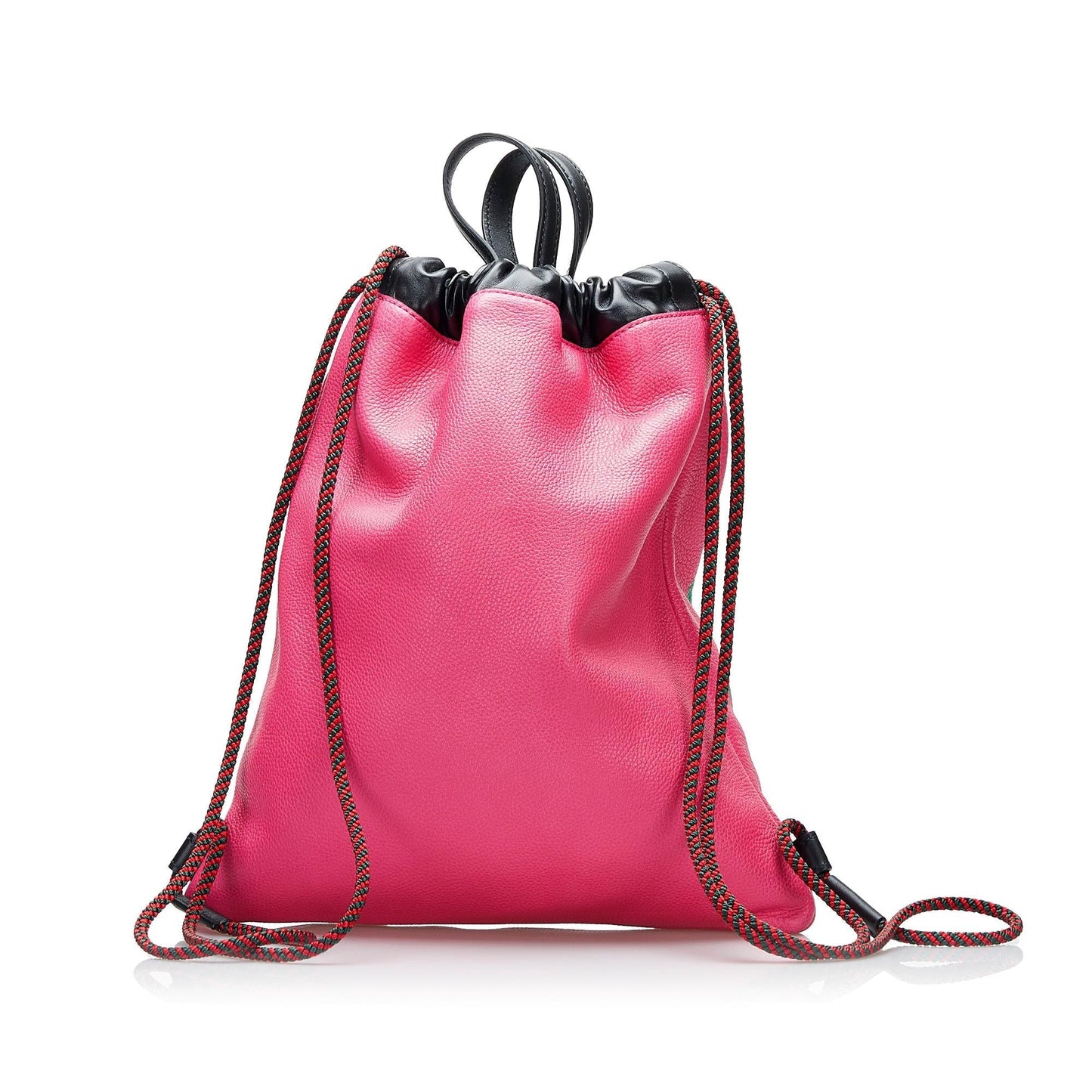Gucci Drawstring Backpack SHG-7Bj0RA Calf Pink Logo Jewelry
