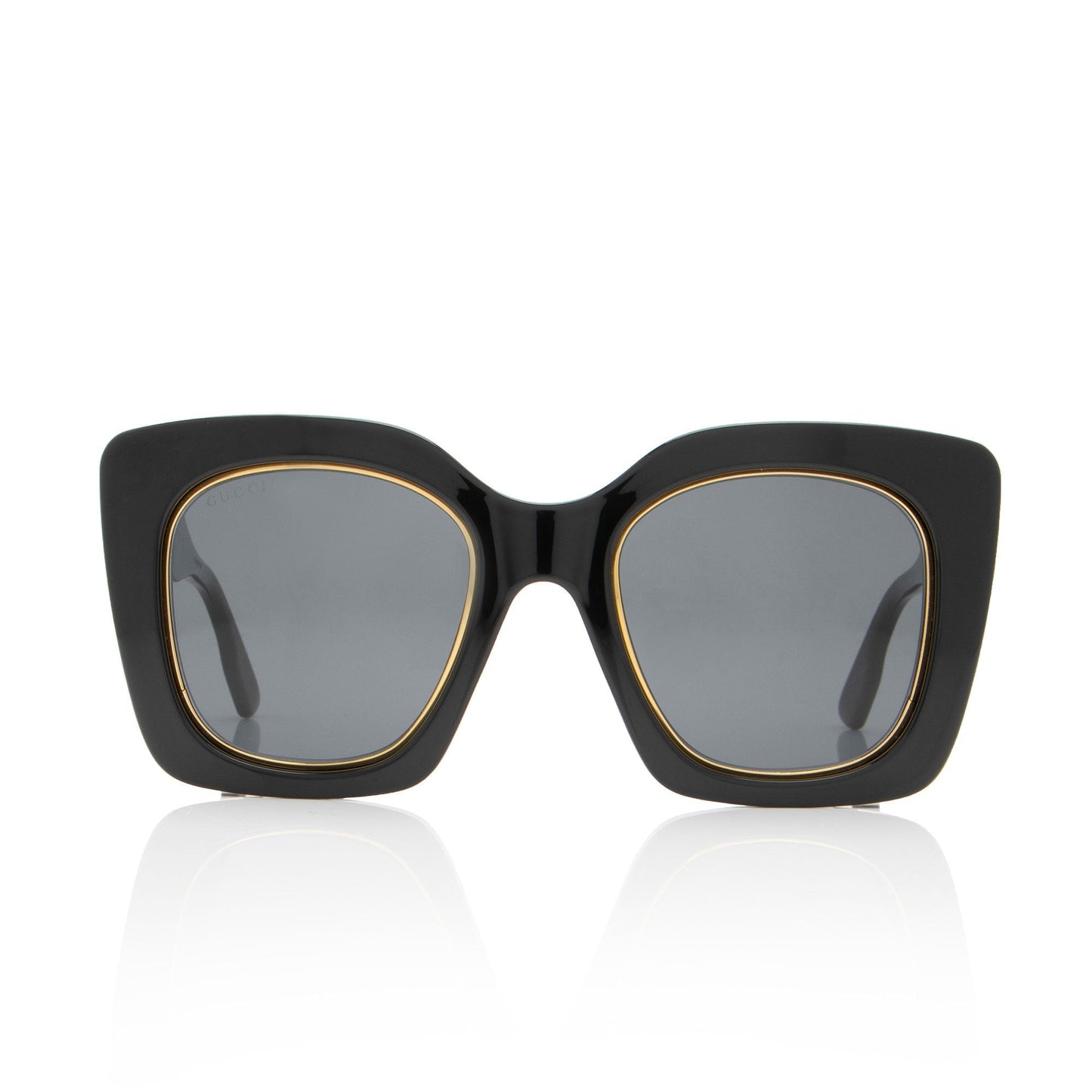 Gucci Oversized Butterfly Sunglasses Black Logo Accessory