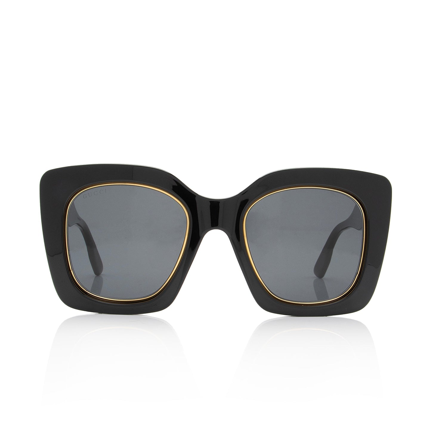 Gucci Oversized Butterfly Sunglasses SHF-MuUS94 Black Logo Accessory