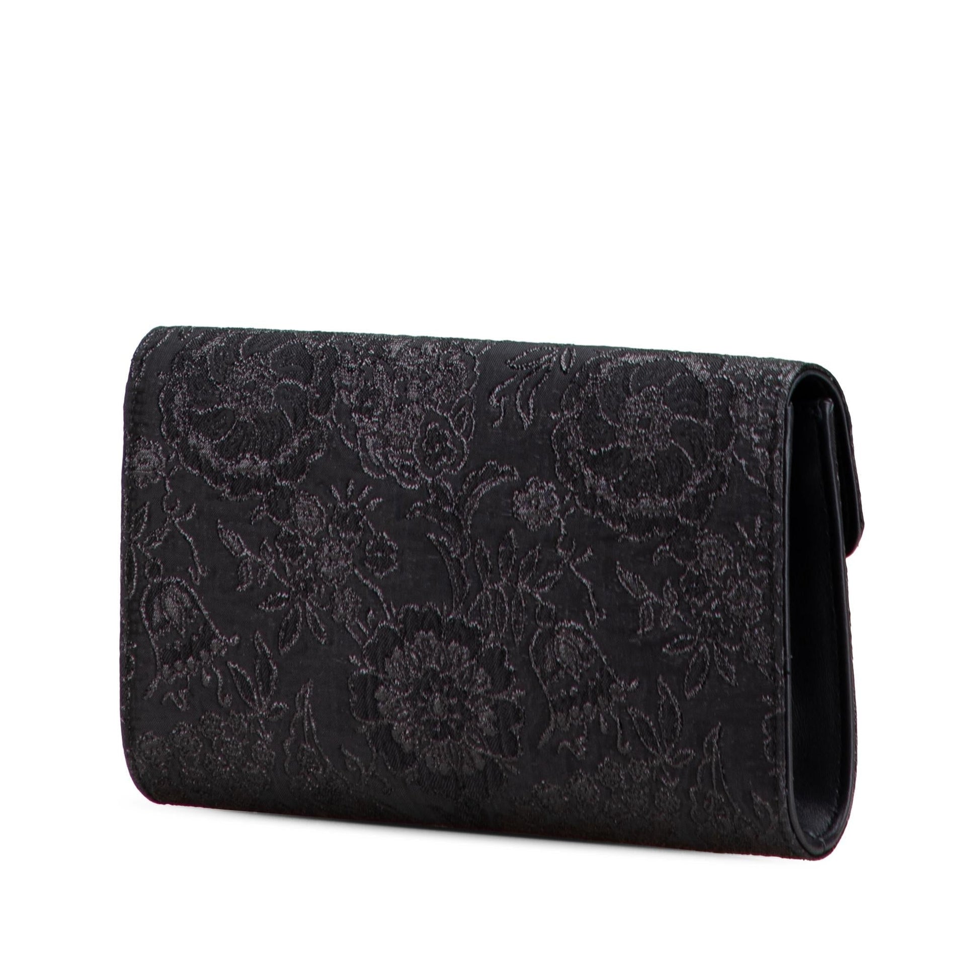 Gucci Lurex Brocade Animalier Broadway Clutch Bag