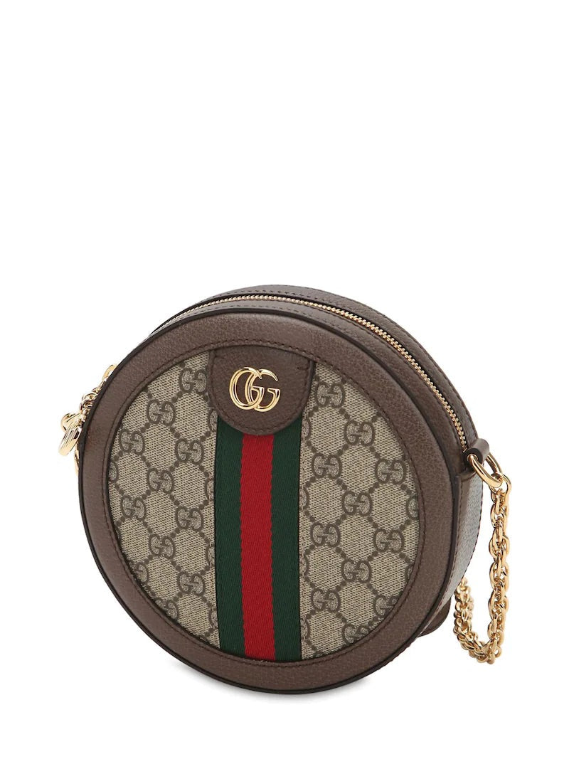 Gucci OPHIDIA GG SUPREME ROUND Mini Travel Bag