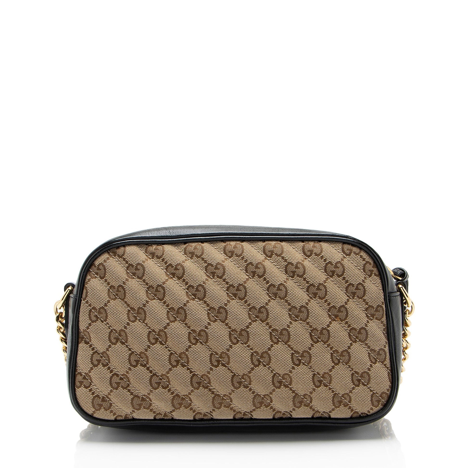 Gucci GG Marmont Camera Matelasse Leather Canvas Black Crossbody Bag Bag 1