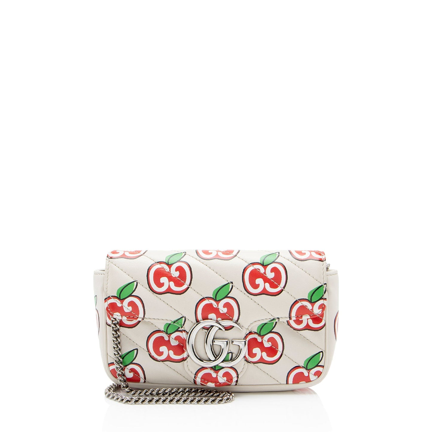 Gucci Apple GG Marmont Matelasse Leather Mini Flap Crossbody Bag