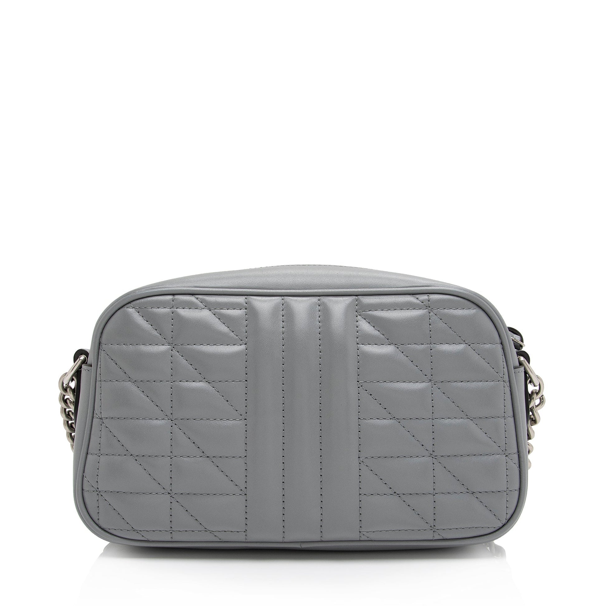 Gucci Aria GG Marmont SHF-ftU2zH Matelasse Leather Grey Small Crossbody Bag