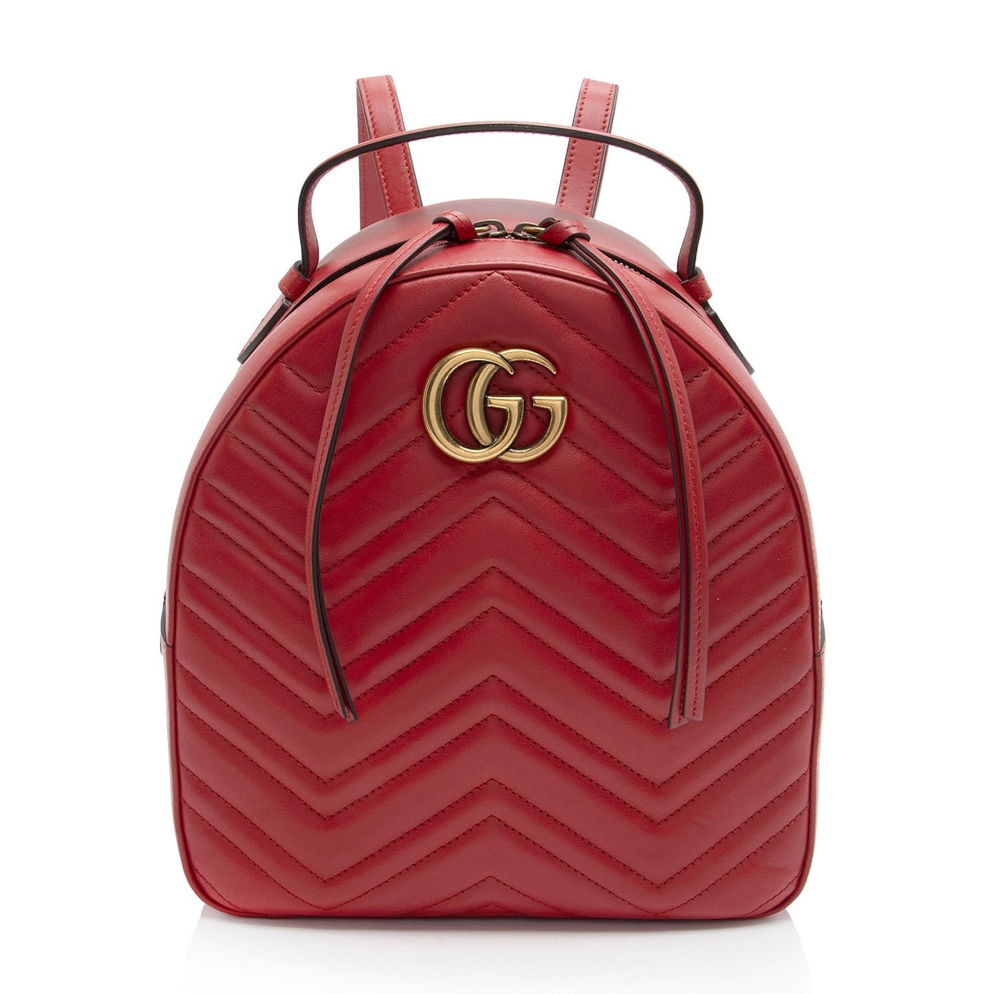 Gucci GG Marmont Backpack SHF-dnTU2B Matelasse Leather Red Shoulder Bag