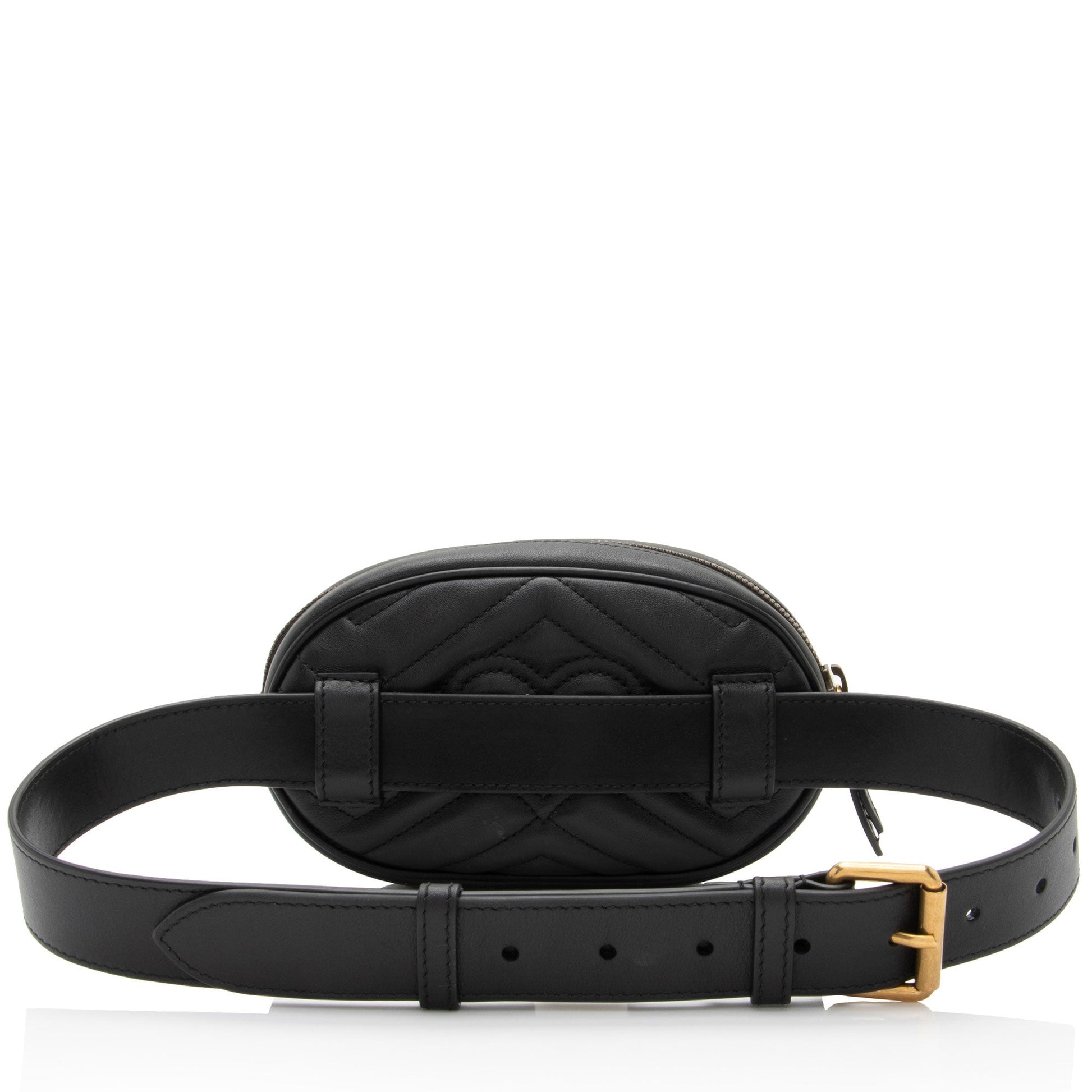Gucci GG Marmont Belt - Size Matelasse Leather Black Accessory Shf Loosrt