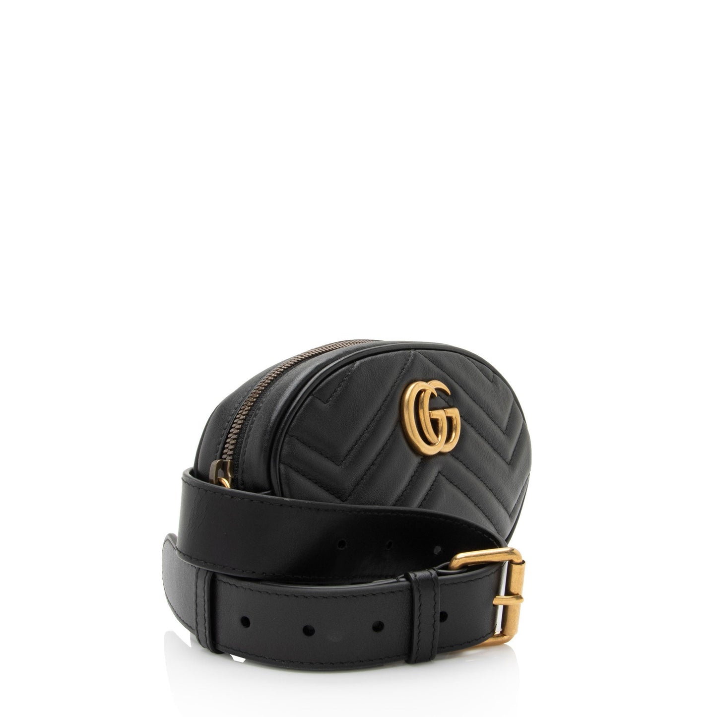 Gucci GG Marmont Belt - Size Matelasse Leather Black Accessory Shf Loosrt