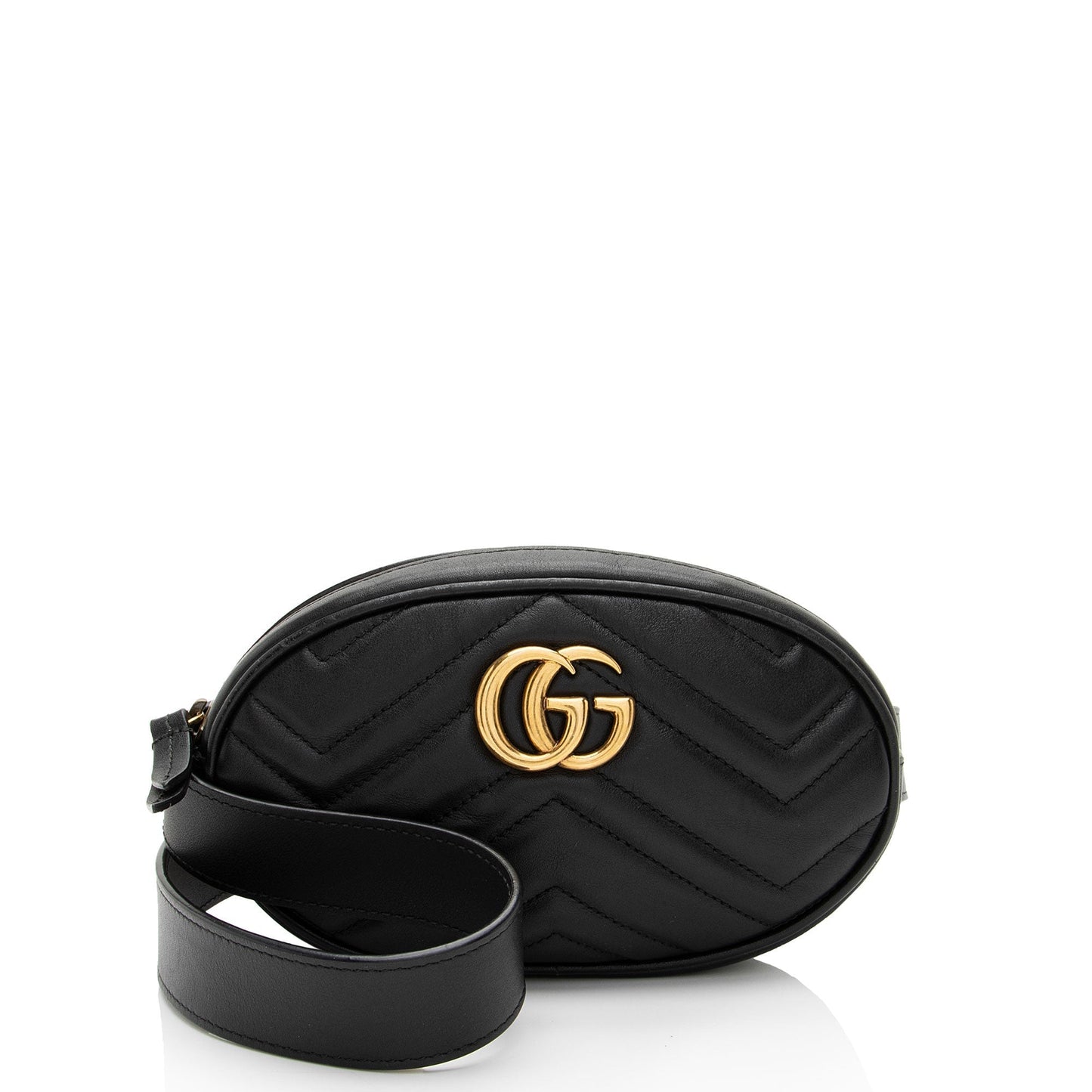 Gucci GG Marmont Belt - Size Matelasse Leather Black Accessory Shf Htartv