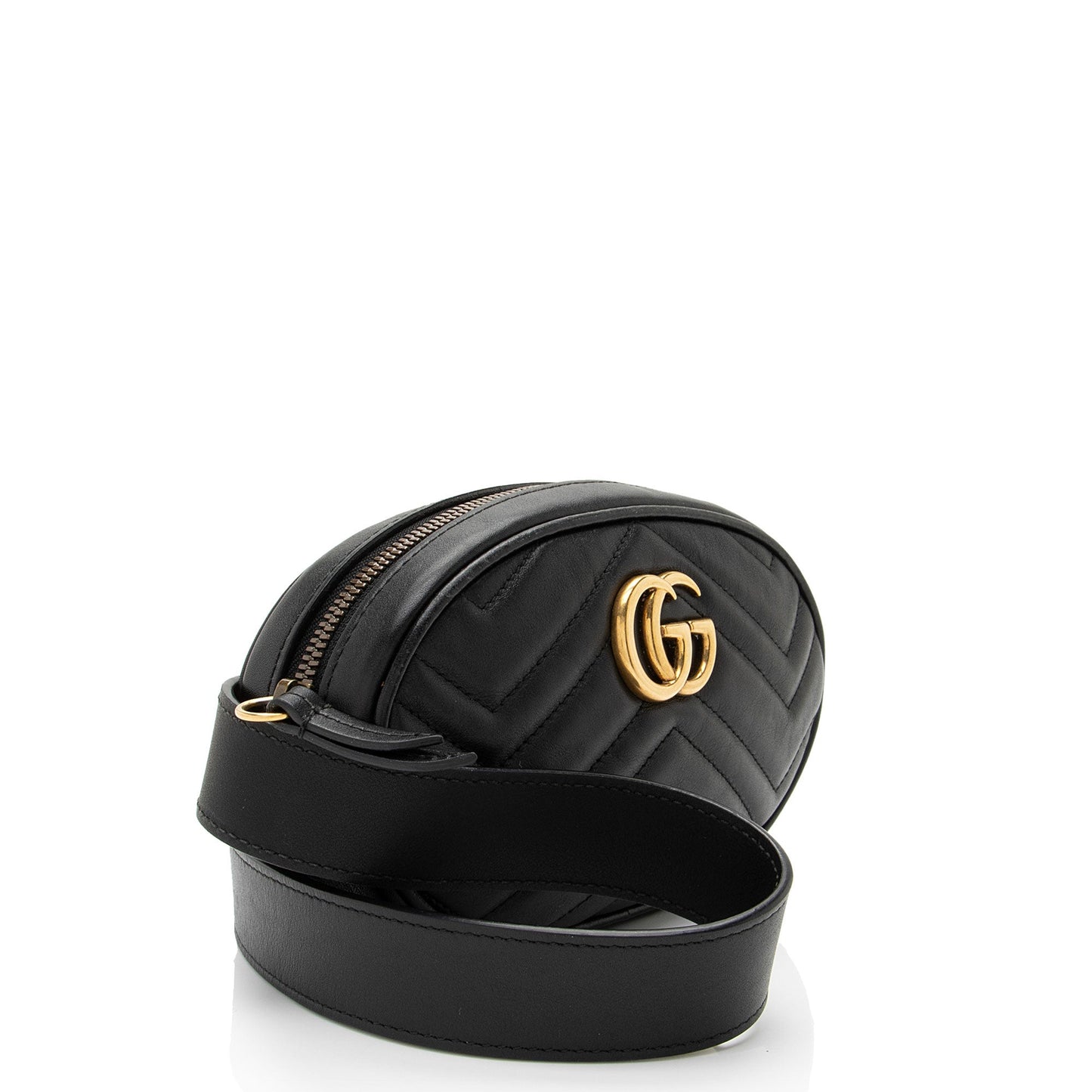 Gucci GG Marmont Belt - Size Matelasse Leather Black Accessory Shf Htartv