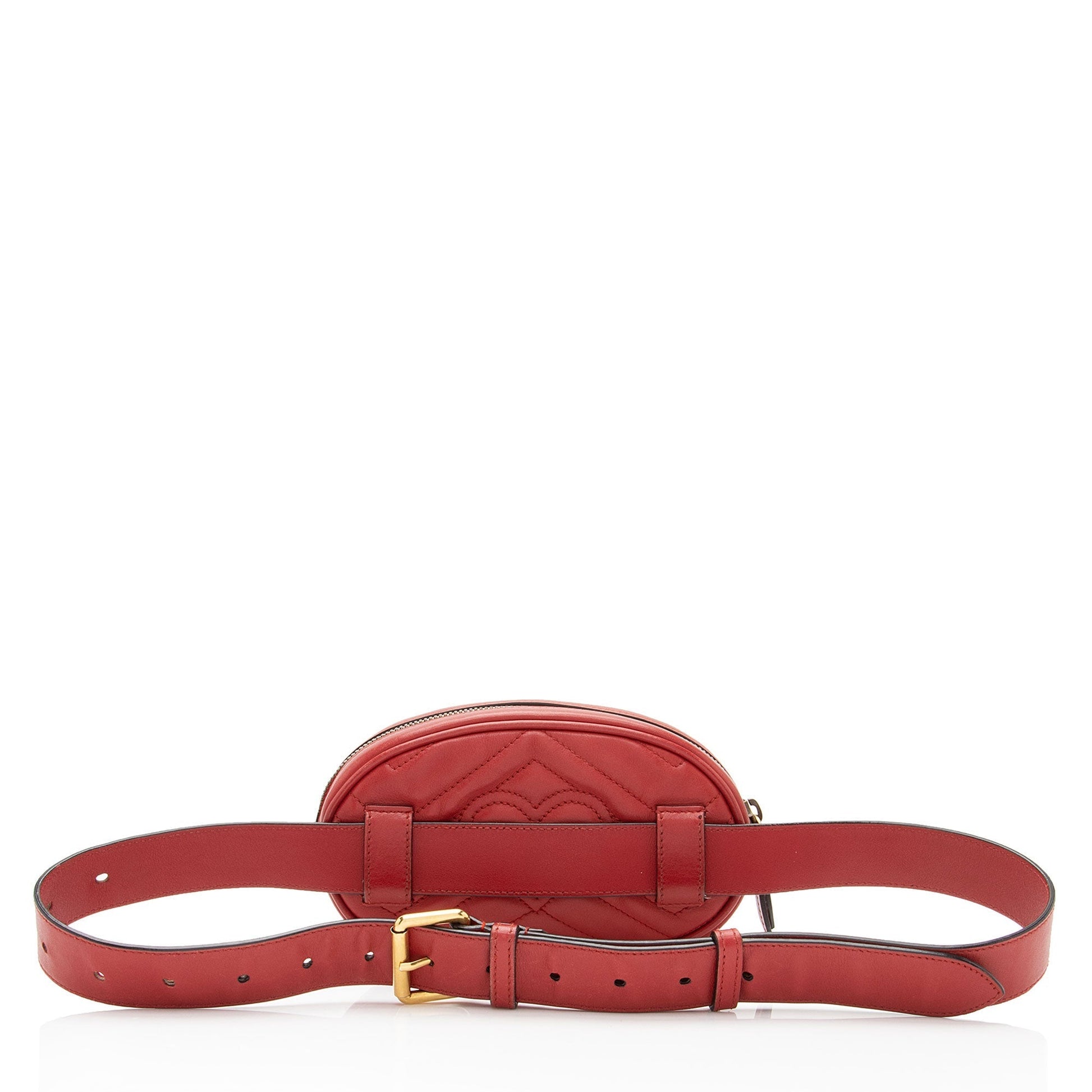 Gucci GG Marmont Belt - Size Matelasse Leather Red Accessory Shf Dyuhgu