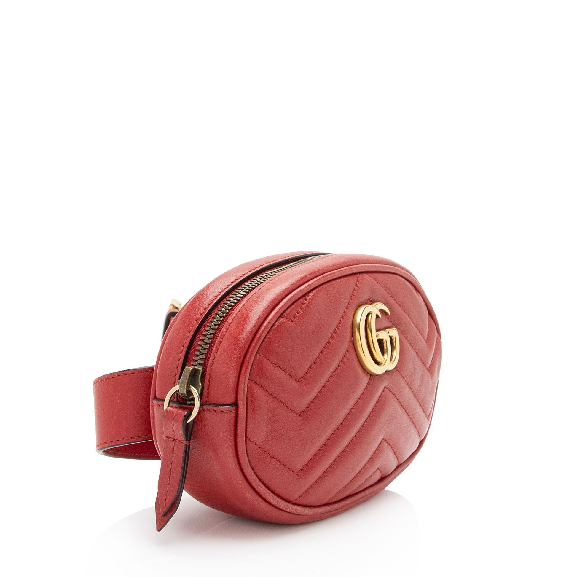 Gucci GG Marmont Belt - Size Matelasse Leather Red Accessory Shf Dyuhgu