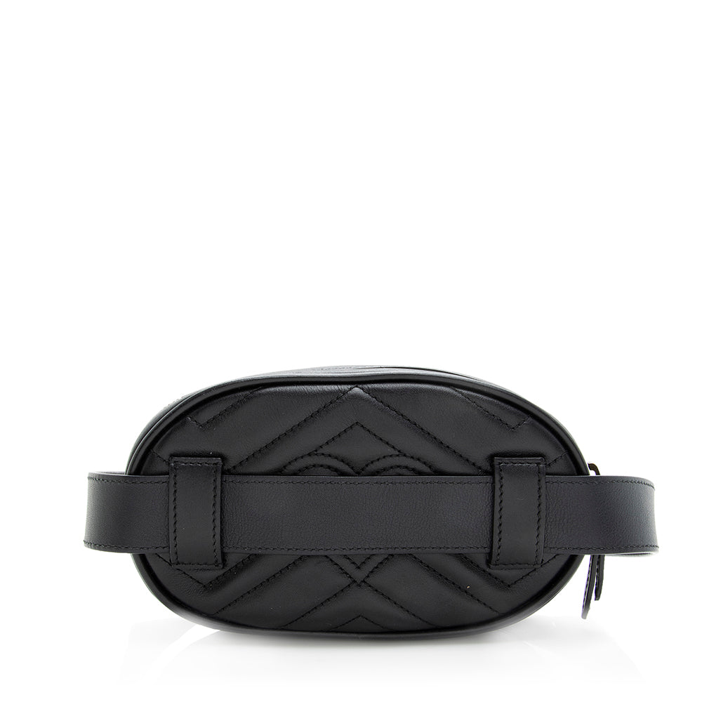 Gucci GG Marmont Belt - Size Matelasse Leather Black Accessory 95 Shf